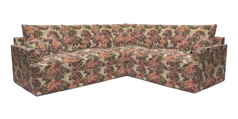 Slingsby Medium Fitted Cover Corner Unit LHF in Two Tone Plain Biscuit.  Loose cover version available