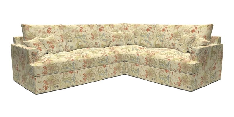 Slingsby Medium Fitted Cover Corner Unit LHF in Two Tone Plain Biscuit.  Loose cover version available