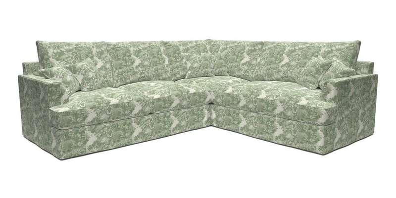 Slingsby Medium Fitted Cover Corner Unit LHF in Two Tone Plain Biscuit.  Loose cover version available