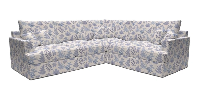 Slingsby Medium Fitted Cover Corner Unit LHF in Two Tone Plain Biscuit.  Loose cover version available