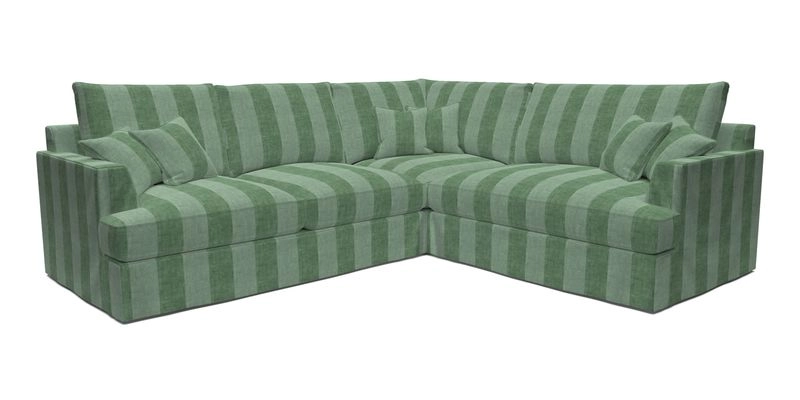 Slingsby Medium Fitted Cover Corner Unit LHF in Two Tone Plain Biscuit.  Loose cover version available