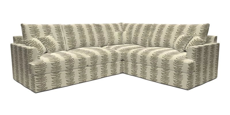 Slingsby Medium Fitted Cover Corner Unit LHF in Two Tone Plain Biscuit.  Loose cover version available