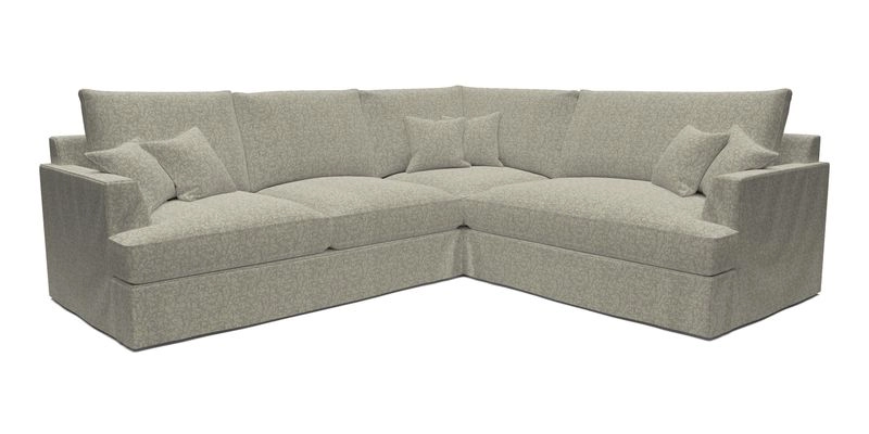 Slingsby Medium Fitted Cover Corner Unit LHF in Two Tone Plain Biscuit.  Loose cover version available