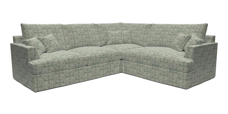 Slingsby Medium Fitted Cover Corner Unit LHF in Two Tone Plain Biscuit.  Loose cover version available