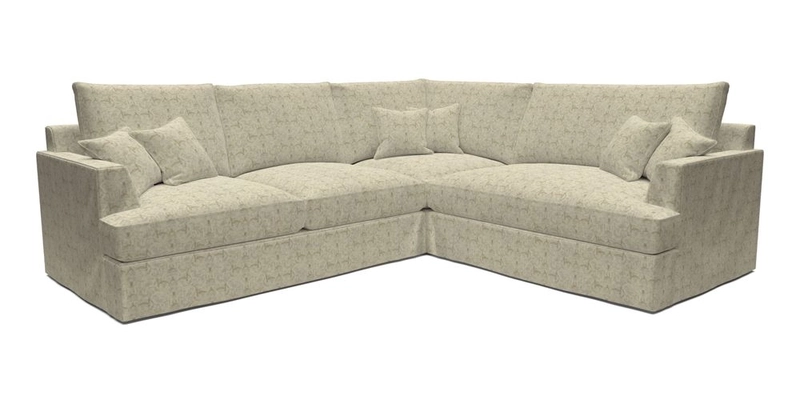 Slingsby Medium Fitted Cover Corner Unit LHF in Two Tone Plain Biscuit.  Loose cover version available