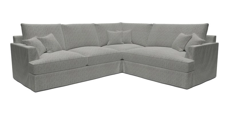 Slingsby Medium Fitted Cover Corner Unit LHF in Two Tone Plain Biscuit.  Loose cover version available