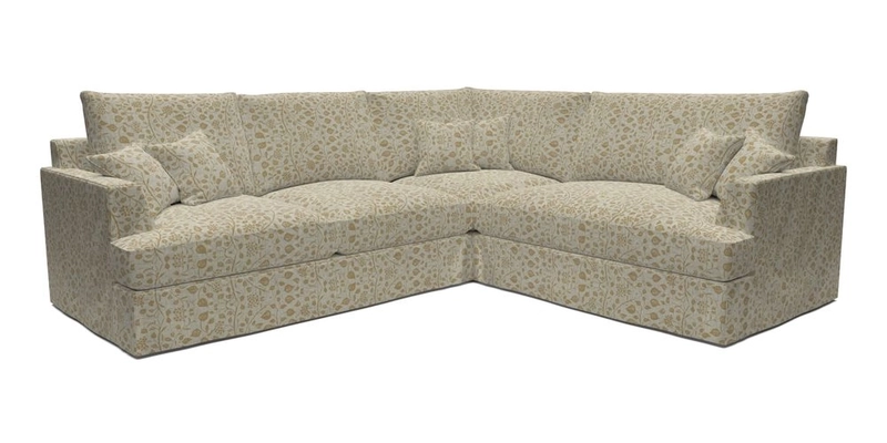 Slingsby Medium Fitted Cover Corner Unit LHF in Two Tone Plain Biscuit.  Loose cover version available