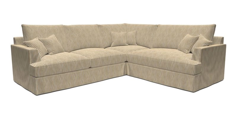 Slingsby Medium Fitted Cover Corner Unit LHF in Two Tone Plain Biscuit.  Loose cover version available