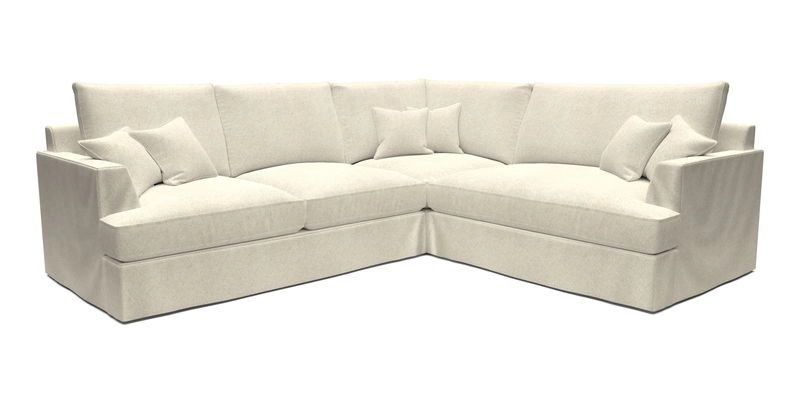 Slingsby Medium Fitted Cover Corner Unit LHF in Two Tone Plain Biscuit.  Loose cover version available