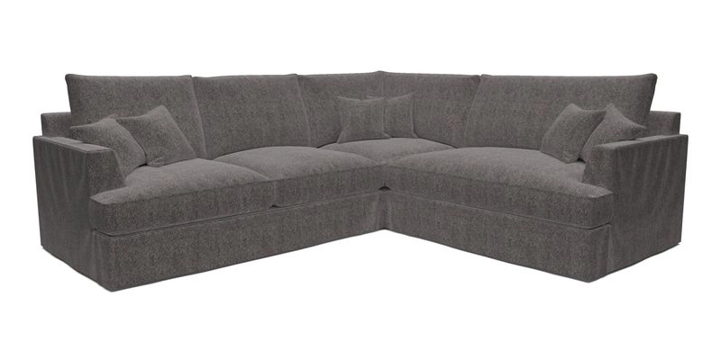 Slingsby Medium Fitted Cover Corner Unit LHF in Two Tone Plain Biscuit.  Loose cover version available