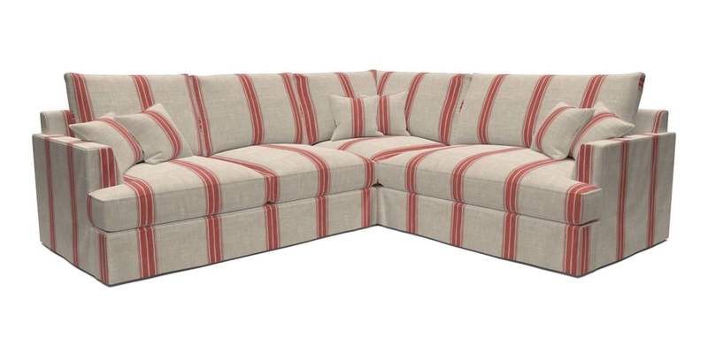 Slingsby Medium Fitted Cover Corner Unit LHF in Two Tone Plain Biscuit.  Loose cover version available