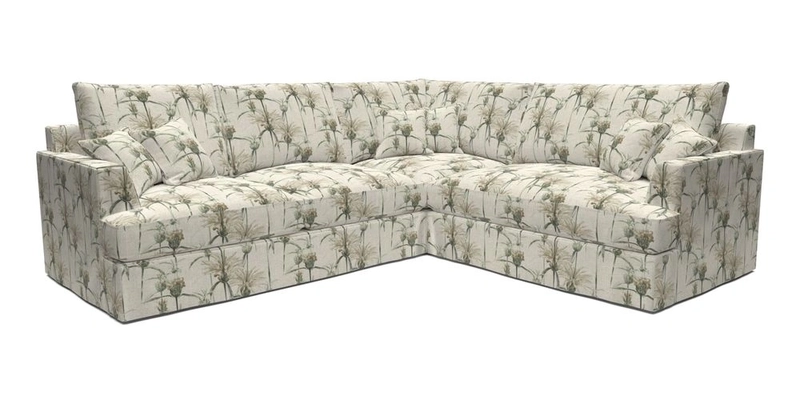 Slingsby Medium Fitted Cover Corner Unit LHF in Two Tone Plain Biscuit.  Loose cover version available