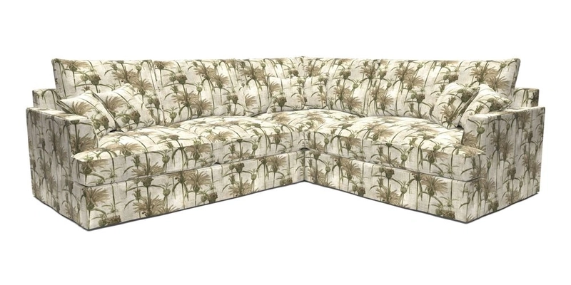 Slingsby Medium Fitted Cover Corner Unit LHF in Two Tone Plain Biscuit.  Loose cover version available