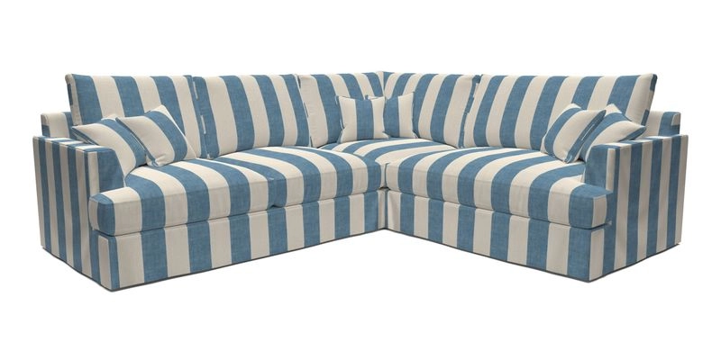 Slingsby Medium Fitted Cover Corner Unit LHF in Two Tone Plain Biscuit.  Loose cover version available