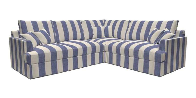 Slingsby Medium Fitted Cover Corner Unit LHF in Two Tone Plain Biscuit.  Loose cover version available