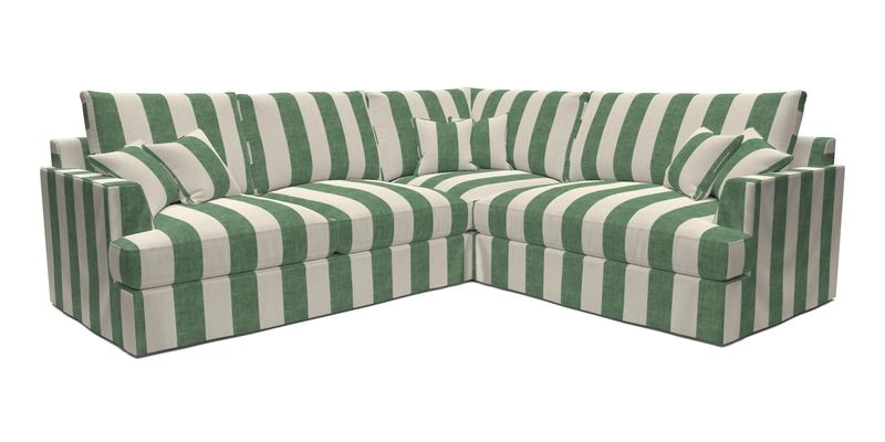 Slingsby Medium Fitted Cover Corner Unit LHF in Two Tone Plain Biscuit.  Loose cover version available