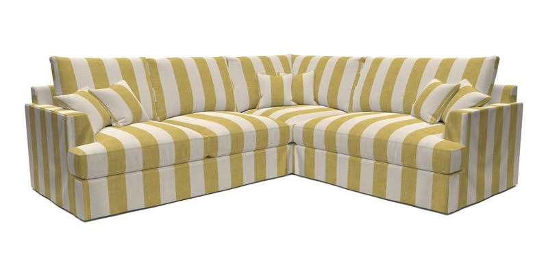 Slingsby Medium Fitted Cover Corner Unit LHF in Two Tone Plain Biscuit.  Loose cover version available