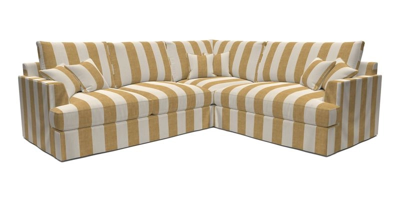 Slingsby Medium Fitted Cover Corner Unit LHF in Two Tone Plain Biscuit.  Loose cover version available