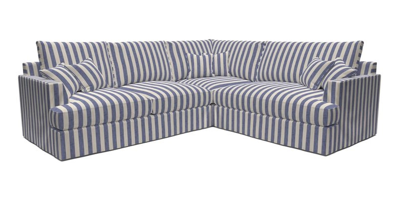 Slingsby Medium Fitted Cover Corner Unit LHF in Two Tone Plain Biscuit.  Loose cover version available