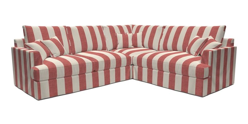 Slingsby Medium Fitted Cover Corner Unit LHF in Two Tone Plain Biscuit.  Loose cover version available