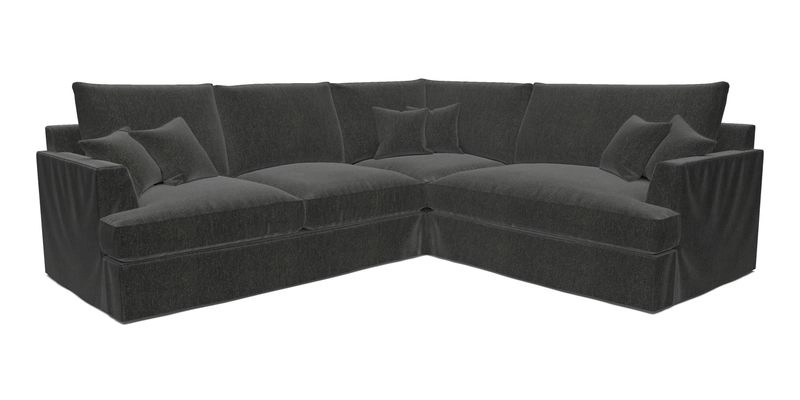 Slingsby Medium Fitted Cover Corner Unit LHF in Two Tone Plain Biscuit.  Loose cover version available