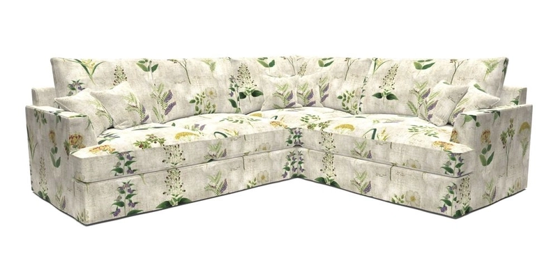 Slingsby Medium Fitted Cover Corner Unit LHF in Two Tone Plain Biscuit.  Loose cover version available