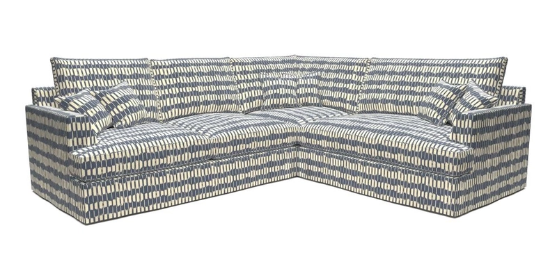 Slingsby Medium Fitted Cover Corner Unit LHF in Two Tone Plain Biscuit.  Loose cover version available