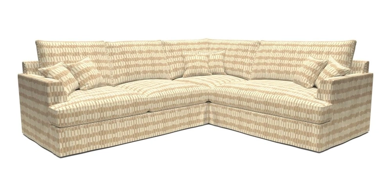 Slingsby Medium Fitted Cover Corner Unit LHF in Two Tone Plain Biscuit.  Loose cover version available