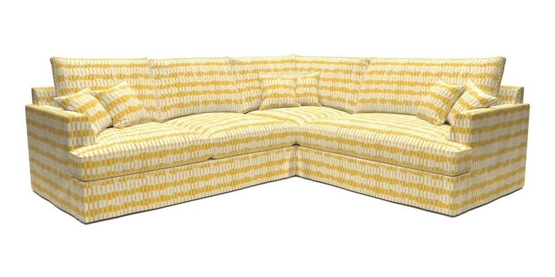 Slingsby Medium Fitted Cover Corner Unit LHF in Two Tone Plain Biscuit.  Loose cover version available