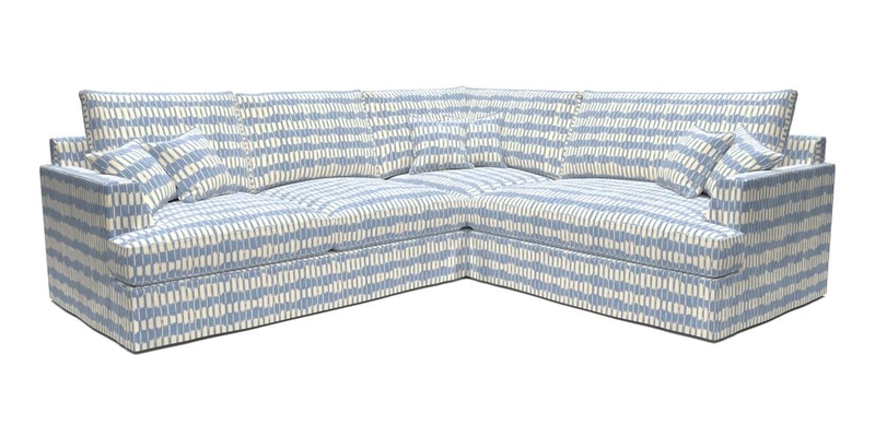 Slingsby Medium Fitted Cover Corner Unit LHF in Two Tone Plain Biscuit.  Loose cover version available