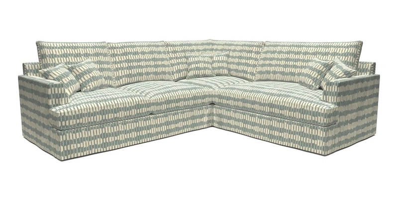 Slingsby Medium Fitted Cover Corner Unit LHF in Two Tone Plain Biscuit.  Loose cover version available