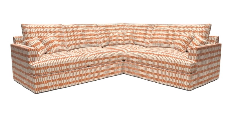 Slingsby Medium Fitted Cover Corner Unit LHF in Two Tone Plain Biscuit.  Loose cover version available