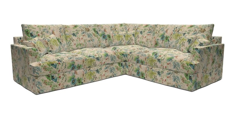 Slingsby Medium Fitted Cover Corner Unit LHF in Two Tone Plain Biscuit.  Loose cover version available