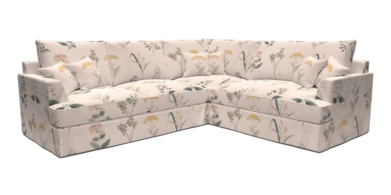 Slingsby Medium Fitted Cover Corner Unit LHF in Two Tone Plain Biscuit.  Loose cover version available