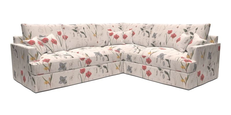 Slingsby Medium Fitted Cover Corner Unit LHF in Two Tone Plain Biscuit.  Loose cover version available