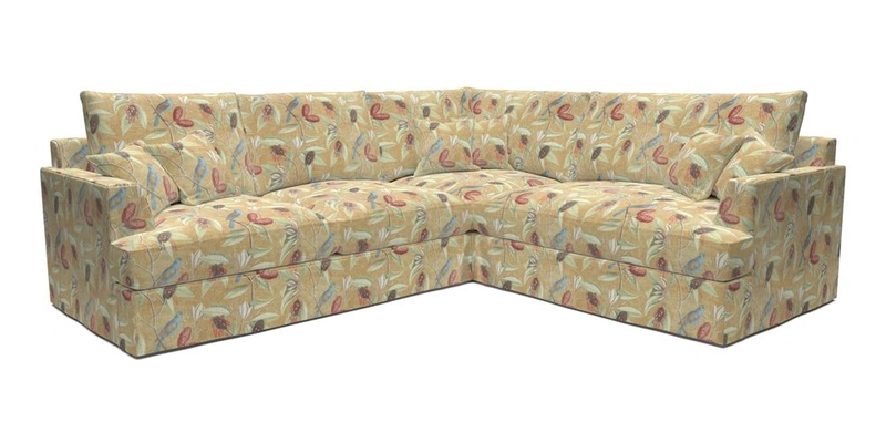 Slingsby Medium Fitted Cover Corner Unit LHF in Two Tone Plain Biscuit.  Loose cover version available