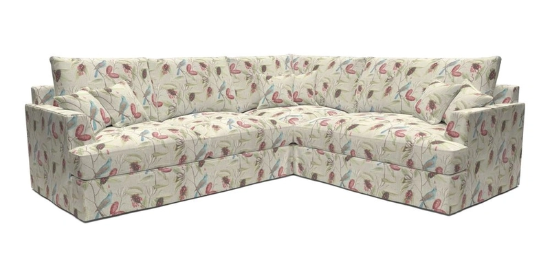 Slingsby Medium Fitted Cover Corner Unit LHF in Two Tone Plain Biscuit.  Loose cover version available