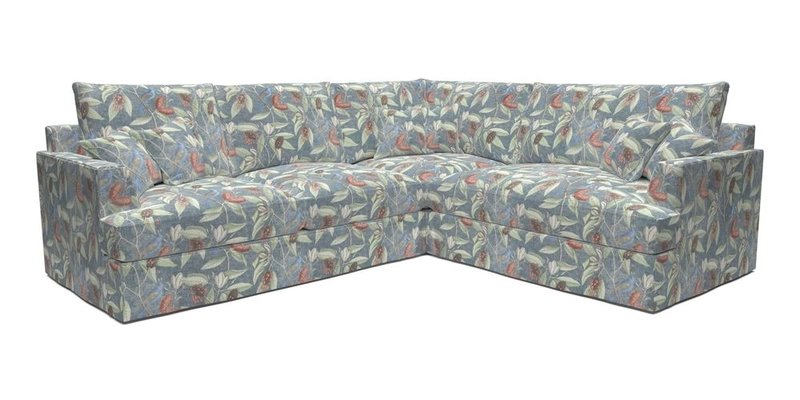 Slingsby Medium Fitted Cover Corner Unit LHF in Two Tone Plain Biscuit.  Loose cover version available