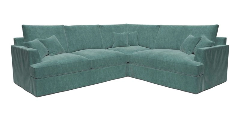 Slingsby Medium Fitted Cover Corner Unit LHF in Two Tone Plain Biscuit.  Loose cover version available