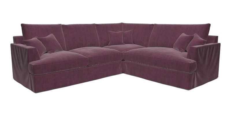 Slingsby Medium Fitted Cover Corner Unit LHF in Two Tone Plain Biscuit.  Loose cover version available