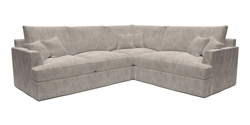 Slingsby Medium Fitted Cover Corner Unit LHF in Two Tone Plain Biscuit.  Loose cover version available