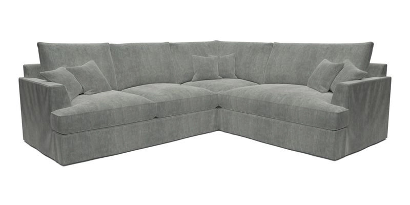 Slingsby Medium Fitted Cover Corner Unit LHF in Two Tone Plain Biscuit.  Loose cover version available