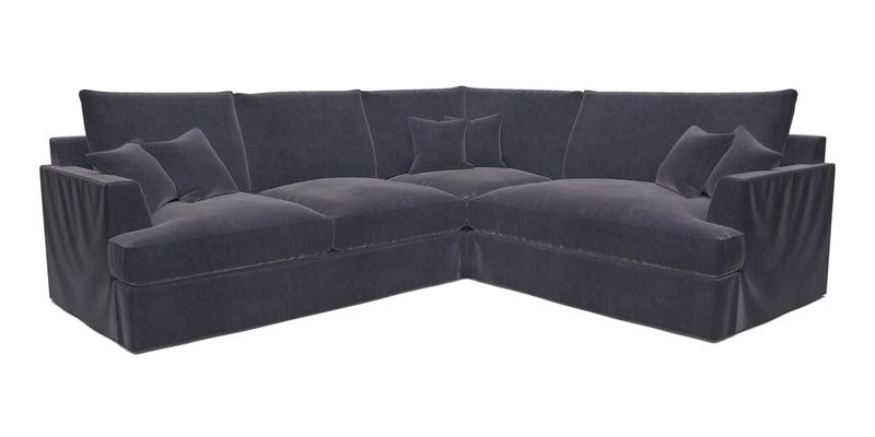 Slingsby Medium Fitted Cover Corner Unit LHF in Two Tone Plain Biscuit.  Loose cover version available