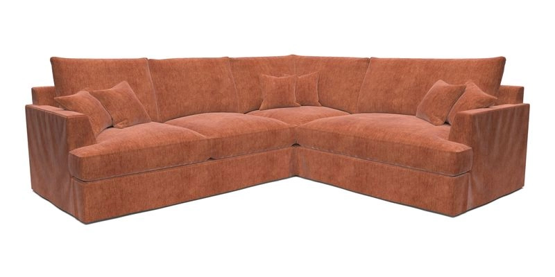 Slingsby Medium Fitted Cover Corner Unit LHF in Two Tone Plain Biscuit.  Loose cover version available