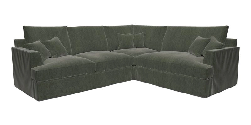 Slingsby Medium Fitted Cover Corner Unit LHF in Two Tone Plain Biscuit.  Loose cover version available