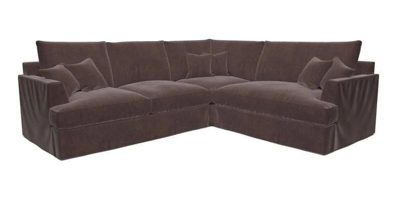 Slingsby Medium Fitted Cover Corner Unit LHF in Two Tone Plain Biscuit.  Loose cover version available