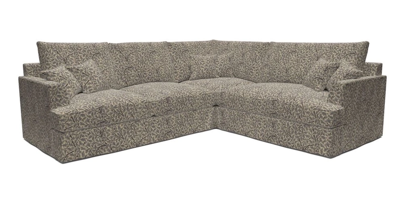 Slingsby Medium Fitted Cover Corner Unit LHF in Two Tone Plain Biscuit.  Loose cover version available