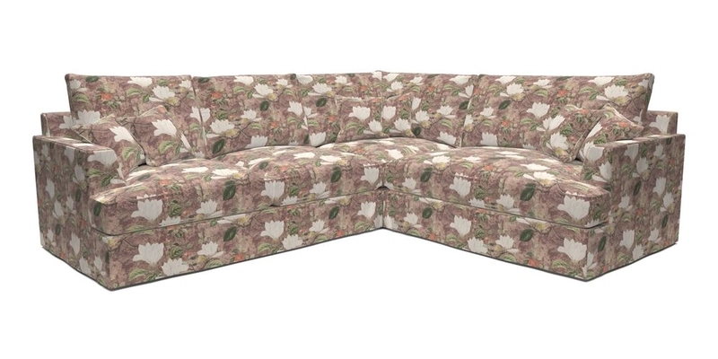 Slingsby Medium Fitted Cover Corner Unit LHF in Two Tone Plain Biscuit.  Loose cover version available