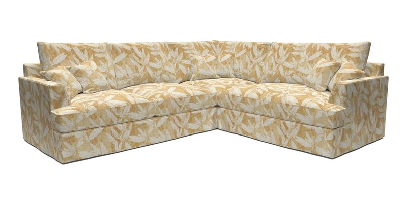 Slingsby Medium Fitted Cover Corner Unit LHF in Two Tone Plain Biscuit.  Loose cover version available