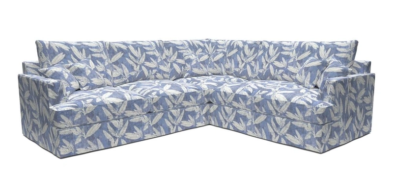 Slingsby Medium Fitted Cover Corner Unit LHF in Two Tone Plain Biscuit.  Loose cover version available